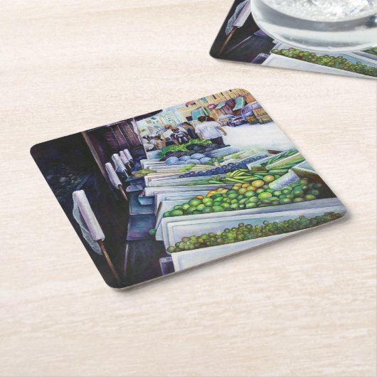 Lighter Side of Lavender Street, Singapur Rechteckiger Pappuntersetzer (angewinkelt)