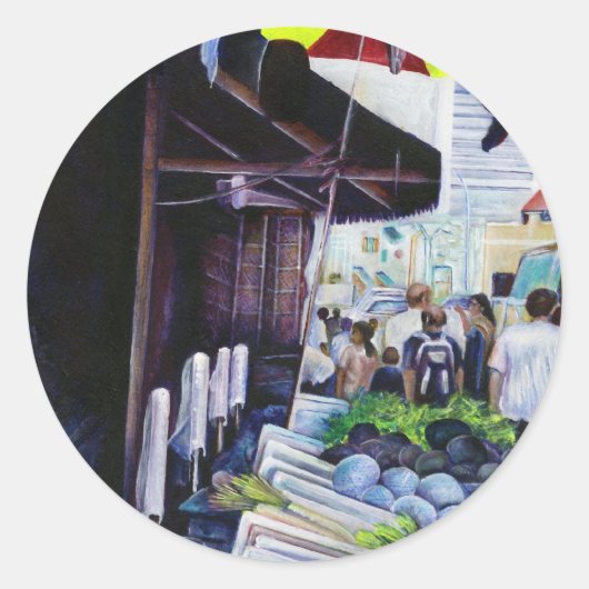 Lighter Side of Lavender Street, Singapur Runder Aufkleber (Vorderseite)