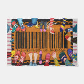 Lighthearstep Barcode Funny Feet Barcode Fußmatte (Vorderseite)