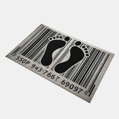 Lighthearstep Strichcode Funny Bar code Fußmatte (Schrägansicht)