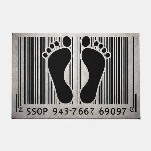 Lighthearstep Strichcode Funny Bar code Fußmatte (Vorderseite)