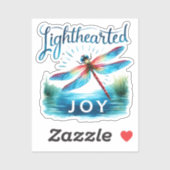 Lighthearted Joy - Artistic Dragonfly Aufkleber (Blatt)