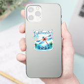 Lighthearted Joy - Artistic Dragonfly Aufkleber (Telefon)