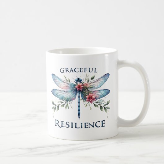 Lighthearted Joy - Artistic Dragonfly Kaffeetasse (Rechts)