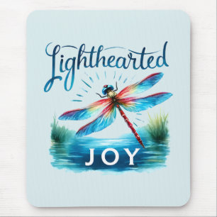 Lighthearted Joy - Artistic Dragonfly Mousepad