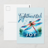 Lighthearted Joy - Artistic Dragonfly Postkarte (Vorne/Hinten)
