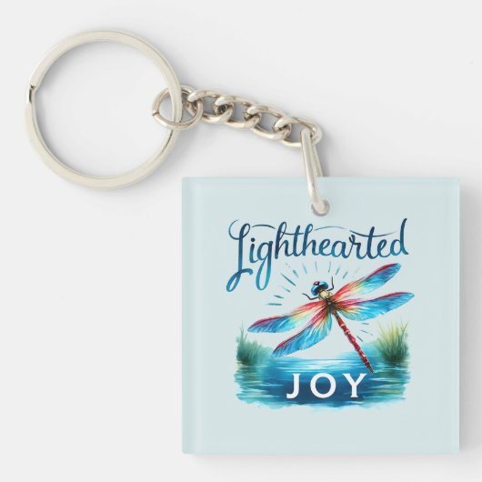 Lighthearted Joy - Artistic Dragonfly Schlüsselanhänger (Vorderseite)