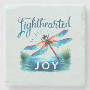 Lighthearted Joy - Artistic Dragonfly Steinuntersetzer
