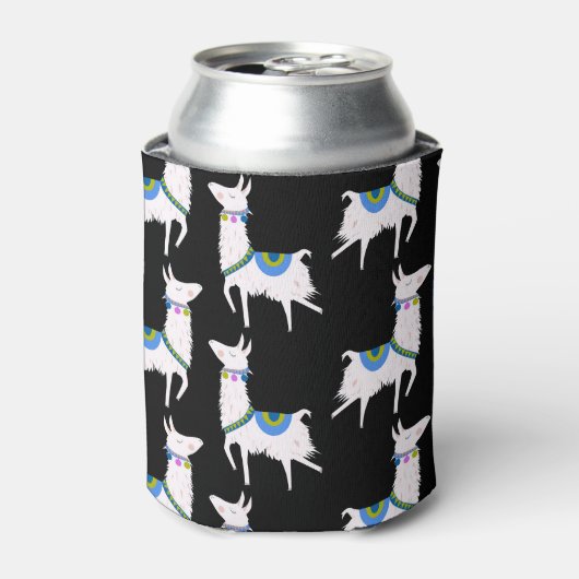 Lighthearted Lama: spielerisches Muster. Dosenkühler (Kanne Vorderseite)