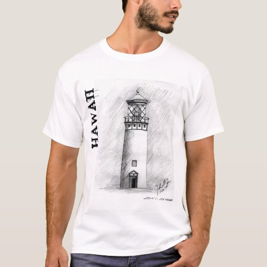 LighthoouseDarkHighRes.0001, HAWAII, John I. Jones T-Shirt (Vorderseite)