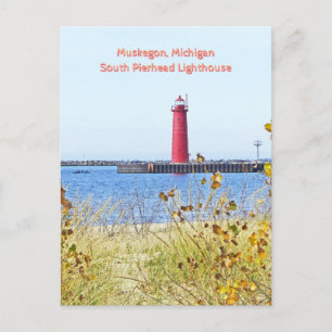 LIGHTHOS, MUSKEGON, MICHIGAN Postcard Postkarte