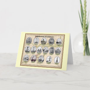 Lighthoues of Louisiana Greeting Card Karte