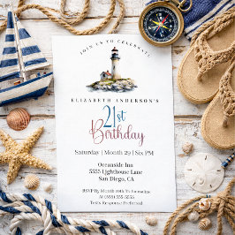 Lighthouse 21st Birthday Einladung