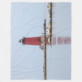 LIGHTHOUSE am See MICHIGAN Fleecedecke (Vorderseite)