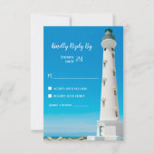 Lighthouse Aruba Hochzeit in Urlaubsort UAWG Respo Einladung (Vorderseite)