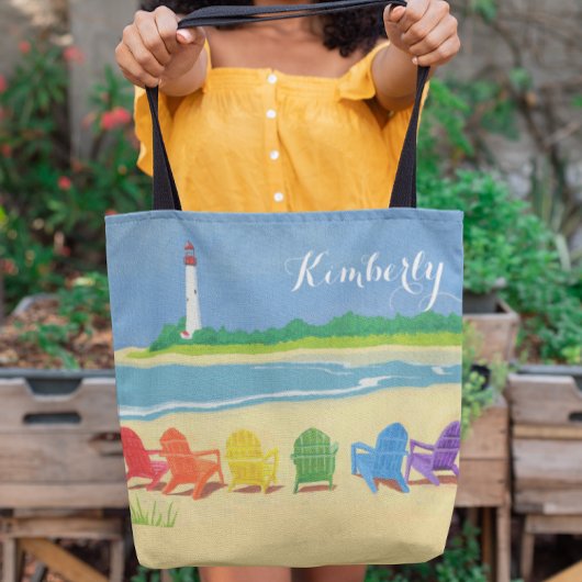 Lighthouse Beach Chairs Personalisiert Tasche