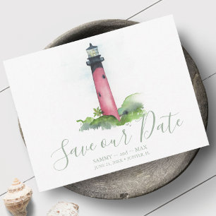 Lighthouse Beach Hochzeit in Florida Save The Date