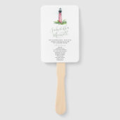 Lighthouse Beach Hochzeitsprogramm Fächer (Vorderseite)