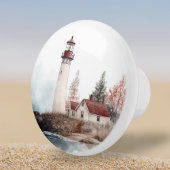 Lighthouse Beach Küste Landschaft Keramikknauf