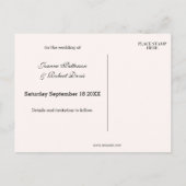 Lighthouse Beach Save the Date Postcard Ankündigungspostkarte (Rückseite)