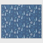 Lighthouse Beach Wasserfarbe Handgestrichen Außenb Geschenkpapier (Flach)