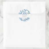 Lighthouse Beach Wasserfarbe Handgestrichen Runder Aufkleber (Tasche)