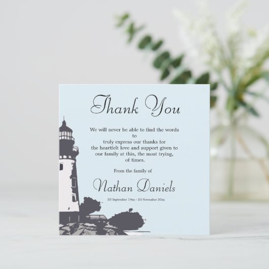 Lighthouse Beerdigung Danke, Karten (Stehend Vorderseite)