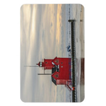 Lighthouse bekannt als Big Red in Holland Michigan