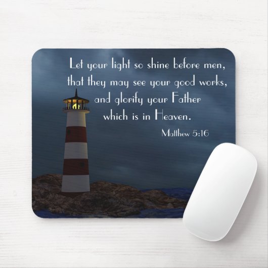 Lighthouse Bible Verse Mousepad (Mit Mouse)