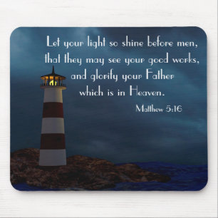 Lighthouse Bible Verse Mousepad