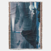 Lighthouse blue blanket decke (Vorderseite Vertikal)
