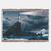 Lighthouse blue blanket decke (Vorderseite)