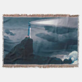 Lighthouse blue blanket decke (Vorderseite)