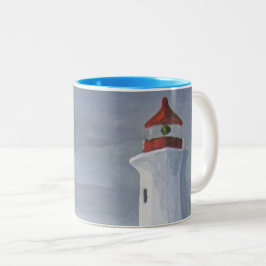 Lighthouse blue iphone zweifarbige tasse