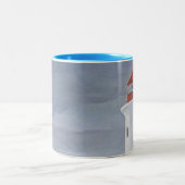 Lighthouse blue iphone zweifarbige tasse (Mittel)