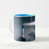 Lighthouse blue mug zweifarbige tasse (Vorderseite Links)