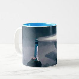 Lighthouse blue mug zweifarbige tasse