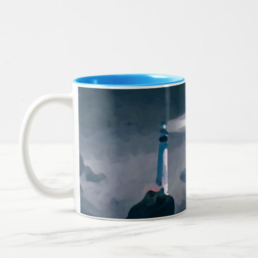 Lighthouse blue mug zweifarbige tasse (Links)