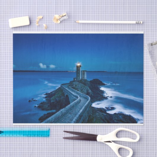 Lighthouse Blue Ocean Decoupage Tissue Paper Seidenpapier (Handwerk)