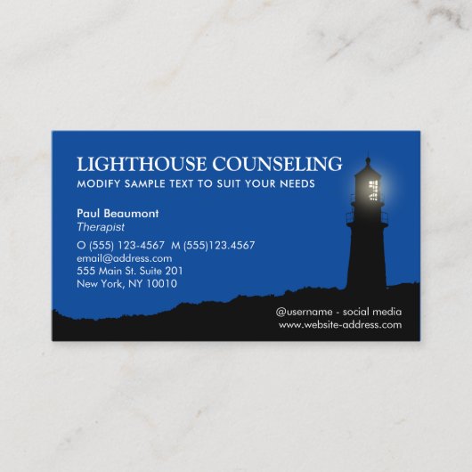 Lighthouse Business Card Visitenkarte (Vorderseite)