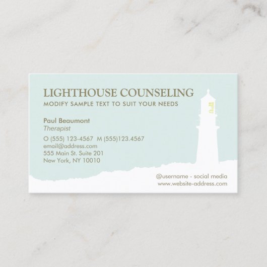 Lighthouse Business Card Visitenkarte (Vorderseite)