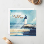 Lighthouse Christian Scripture Mattew Be a Light Mitteilungskarte (Vorderseite/Rückseite Beispiel)