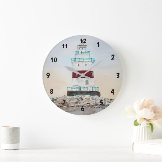 Lighthouse Clock, Latimer's Reef Große Wanduhr (Zuhause)