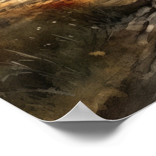 Lighthouse Coastal Art Print Poster (Ecke)