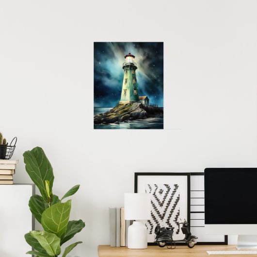 Lighthouse Coastal Art Print Poster (Heimbüro)