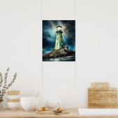 Lighthouse Coastal Art Print Poster (Küche)