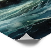 Lighthouse Coastal Art Print Poster (Ecke)