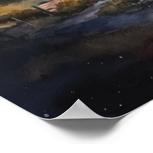 Lighthouse Coastal Art Print Poster (Ecke)