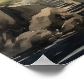 Lighthouse Coastal Art Print Poster (Ecke)