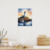 Lighthouse Coastal Art Print Poster (Küche)